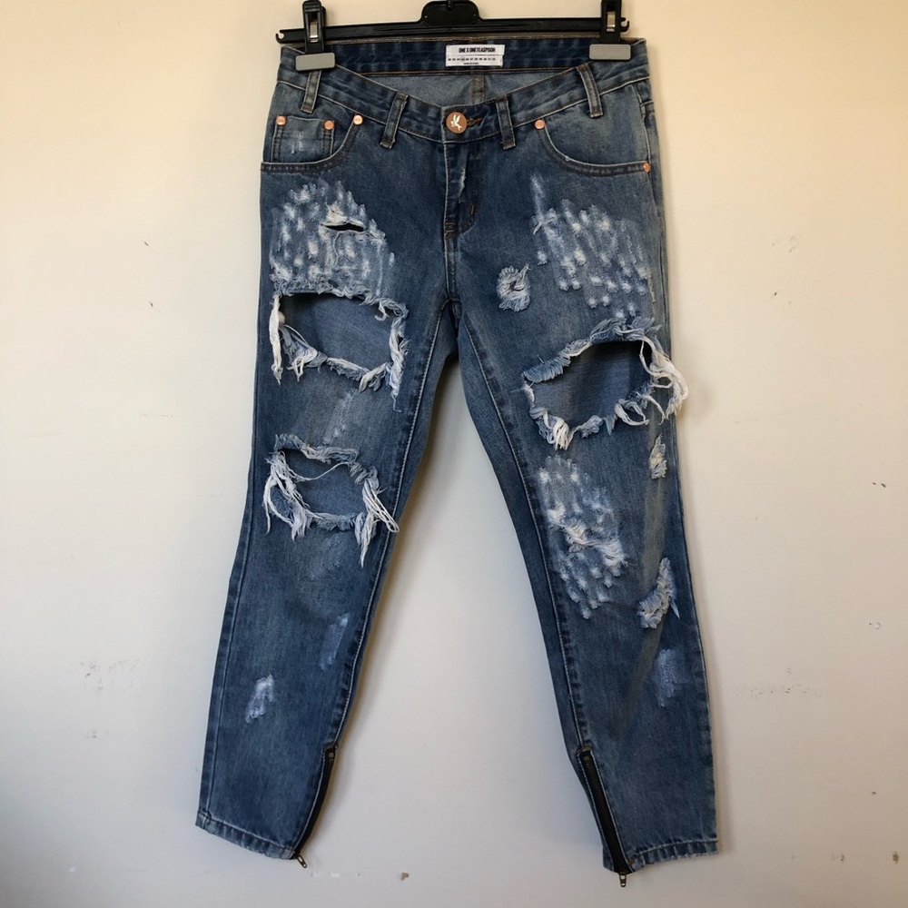 One Teaspoon WOMENS Distressed Ripped Jeans size25